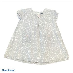 Petit Bateau Girls Printed Dress SZ 12months